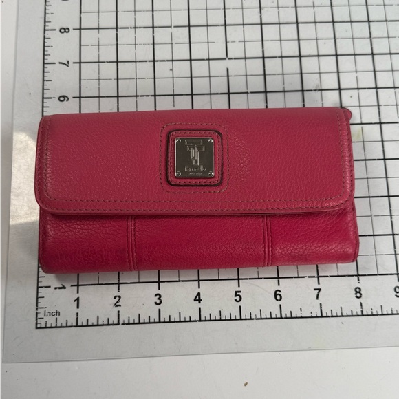 Tignanello Pink tri fold long Leather Wallet - Picture 1 of 11